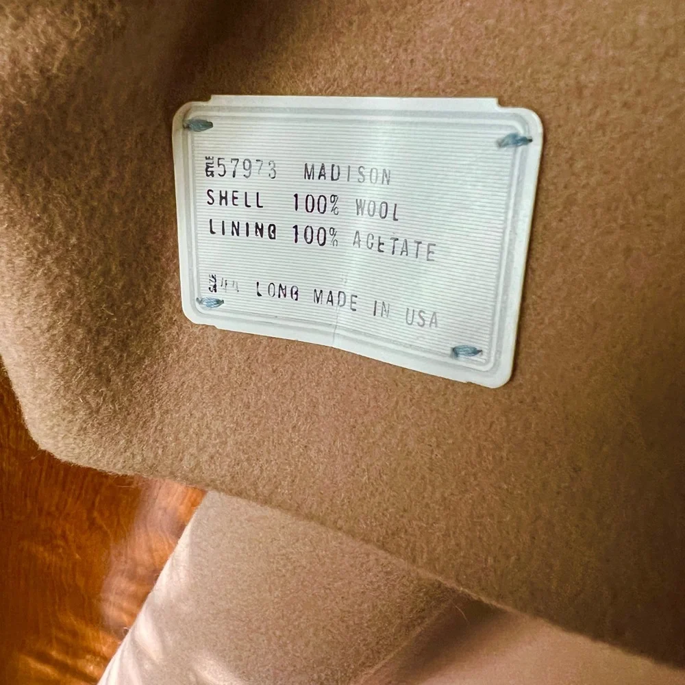 VTG NWT  Redwood & Ross Pure Wool Men’s Trench Coat style. Sz.44L - Picture 7 of 9